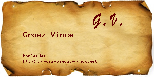 Grosz Vince névjegykártya