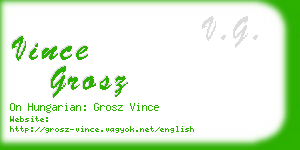 vince grosz business card